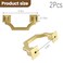 Geesatis 2 Pack Gold Cabinet Pulls 38 Hole Center Solid Zinc Alloy Drawer Handles AntiTarnish RustProof for Kitchen Dresser Drawer Cupboard Door with Mounting Screws