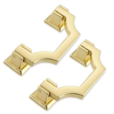 Geesatis 2 Pack Gold Cabinet Pulls 38 Hole Center Solid Zinc Alloy Drawer Handles AntiTarnish RustProof for Kitchen Dresser Drawer Cupboard Door with Mounting Screws
