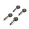 Geesatis 4 PCS Bronze Tear Drop Pull Handle Antique Drawer Cabinet Pull Handle Knobs Furniture Decorative Pull Tool with Mounting Screws Rust Resistant Knob Dia 1