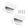 Geesatis Square Recessed Sliding Closet Door Finger Flush PullsPocket Door HandlesOutter Diameter 2X2inchBarn Door HandlesDrawer PullsWhite2 Pack