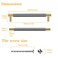 Githtra Bar Cabinet Handle Knob Pull Brushed Satin GoldBrass Finish with Electroplated Dark Gray 85 75 Hole Center for Kitchen Cabinet HardwareDresser Drawer Handles 10 Pack