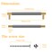 Githtra Bar Cabinet Handle Knob Pull Brushed Satin GoldBrass Finish with Electroplated Dark Gray 85 75 Hole Center for Kitchen Cabinet HardwareDresser Drawer Handles 10 Pack