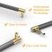 Githtra Bar Cabinet Handle Knob Pull Brushed Satin GoldBrass Finish with Electroplated Dark Gray 85 75 Hole Center for Kitchen Cabinet HardwareDresser Drawer Handles 10 Pack