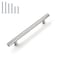 Gobrico 30 Pack 5 Inch 128mm Hole Centers Cabinet Handles Brushed Nickel Cabinet Pulls Stainless Steel Euro Style Kitchen Cabinet Handle 712 Overall Length Drawer Pull