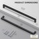 Goldenwarm 10 Pack Black Square Bar Cabinet Pull Drawer Handle Stainless Steel Modern Hardware for Kitchen and Bathroom Cabinets CupboardCenter to Center 10in256mm Black Drawer Pulls