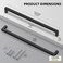 Goldenwarm 10 Pack Black Square Bar Cabinet Pull Drawer Handle Stainless Steel Modern Hardware for Kitchen and Bathroom Cabinets CupboardCenter to Center 10in256mm Black Drawer Pulls