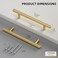 Goldenwarm 10 Pack Brushed Brass Cabinet Pulls Drawer Handles Gold Kitchen Hardware Brass Cabinet Handles Bathroom Hardware Drawer Pulls 4in Hole Centers