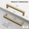 Goldenwarm 10 Pack Champagne Bronze Cabinet Pulls Gold Cabinet Handles 5 Inch Champagne Drawer Pulls Brushed Bronze Drawer Handles Kitchen Dresser Hardware T Bar Square Hardware for Dresser Bedroom