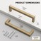 Goldenwarm 10 Pack Champagne Bronze Cabinet Pulls Gold Cabinet Handles 5 Inch Champagne Drawer Pulls Brushed Bronze Drawer Handles Kitchen Dresser Hardware T Bar Square Hardware for Dresser Bedroom