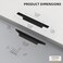 Goldenwarm 15 Pack Matte Black Cabinet Handles 334 Inch96mm Finger Pulls Long Cabinet Pulls Modern Kitchen Bathroom Hardware