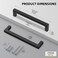 Goldenwarm 22 Pack 5 Inch Black Cabinet Handles Matte Black Drawer Pulls Stainless Steel Cabinets Hardware Square Bar Modern for Kitchen Bathroom Cupboard