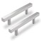 Goldenwarm 25 Pack Drawer Pulls Brushed Nickel Cabinet Pulls 3 inch Modern Kitchen Cabinet Hardware for Cupboard Silver Drawer Handles for Dresser and Bathroom 5in Overall Length