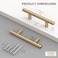 Goldenwarm 35 Pack 3 inch76mm Champagne Bronze Cabinet Pulls Gold Cabinet Handles Champagne Drawer Handles Brushed Bronze Drawer Pulls Kitchen Bathroom Bedroom Furniture Hardware