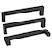 Goldenwarm 45 Pack 614 Inch Black Cabinet Handles Matte Black Drawer Pulls Stainless Steel Cabinets Hardware Square Bar Modern for Kitchen Bathroom Cupboard