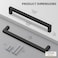 Goldenwarm 45 Pack 614 Inch Black Cabinet Handles Matte Black Drawer Pulls Stainless Steel Cabinets Hardware Square Bar Modern for Kitchen Bathroom Cupboard