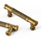 Goo-Ki GooKi 6 Pack Antique Brass Knurled Cabinet Pulls Drawer Handles 3 76mm cc Vintage Bronze Bar Cabinet Pull Retro Brass Zinc Alloy Kitchen Hardware
