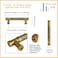 Goo-Ki GooKi 6 Pack Antique Brass Knurled Cabinet Pulls Drawer Handles 3 76mm cc Vintage Bronze Bar Cabinet Pull Retro Brass Zinc Alloy Kitchen Hardware