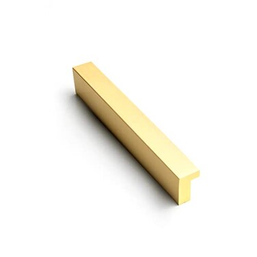 Goo-Ki GooKi Cabinet Handles 12 PCS Light Brushed Brass Drawer Pulls 3 in 76mm Hole Centers Tilted Solid Drawer Handles for Kitchen Cabinet Pulls Finger Pull 4402TLS76