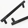 Gutuwellea 2 Pack 5 Inch 128 mm Black Knurled Cabinet Handles Cabinet Pulls Aluminum Handles Drawer Pulls Oxidation Finish with Diamond Pattern 6 Length 5 Hole Center