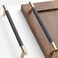Gutuwellea 2 Pack 7 12 Inch 192 mm Gold and Grey Cabinet Handles Cabinet Pulls Aluminum Handles Knurled Drawer Pulls Oxidation Finish with Diamond Pattern 86 Length 75 Hole Center