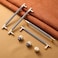 Gutuwellea 2 Pack 7 12 Inch 192 mm Gold and Grey Cabinet Handles Cabinet Pulls Aluminum Handles Knurled Drawer Pulls Oxidation Finish with Diamond Pattern 86 Length 75 Hole Center