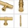 Haliwu 10 Pack 3 inch Hole Center Gold Cabinet Handles Brushed Brass Drawer Pulls for Kitchen Hardware Handles Barrel Dresser Cabinet Pulls