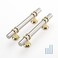 Haliwu 10 Pack Brushed Nickel Cabinet Pulls Barrel Cabinet Handles Gold Kitchen Hardware Pulls 3 inch Hole to Hole Center