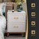 Haliwu 10 Pack Gold Cabinet Pulls 334 inch Brushed Brass Kitchen Handles Square Dresser Drawer Hardware