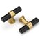 Haliwu 10 Pack Singel Hole Center Black Cabinet Pulls BlackGold Cabinet Handles Barrel Gold Dresser Drawer Pulls for Kitchen Hardware
