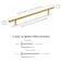 Haliwu 30 Pack 10 Inch Gold Cabinet Handles Kitchen Cabinet Handles for Drawer Pulls Brushed Gold Pulls Stainless Steel Modern Hardware for Bathroom