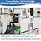 SlogPith Hands Free Trash Cabinet Opener Cabinet Foot Pull For Trash Drawer Stainless Steel Cabinet Foot Pull Easy To Install And Use FullCoverage Cabinet Drawers Suitable For The Kitchen2 Pack White