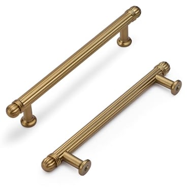 HARPOON 10 Pack Kitchen Cabinet HandlesVintage Cabinet Bar Pulls Drawer Handles Classic Home Hardware 5 inch Hole Center Champagne Bronze
