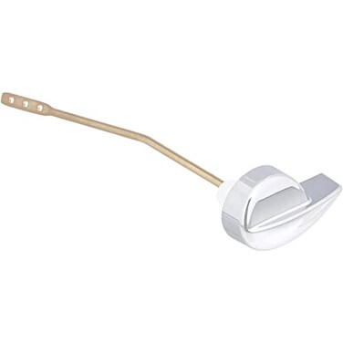 Hausen Modern Universal LeftSide Mount Brass and Plastic Toilet Lever Chrome 1Pack