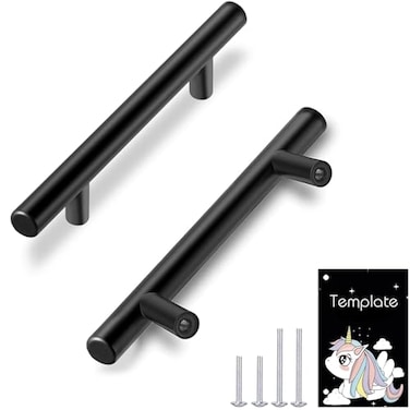 HBL' HBL 10 Pack 3 Inch Center to Center Matte Black Cabinet Pulls Kitchen Cabinet HandlesMade of Stainless SteelIdeal for CabinetDrawerCupboard and Wardrobe