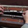 HEALLILY 2Pcs Pu Leather Cabinet Handle Zinc Alloy Vintage Style Drawer Pulls Leather Chest Trunk Handles for Furniture Hardware