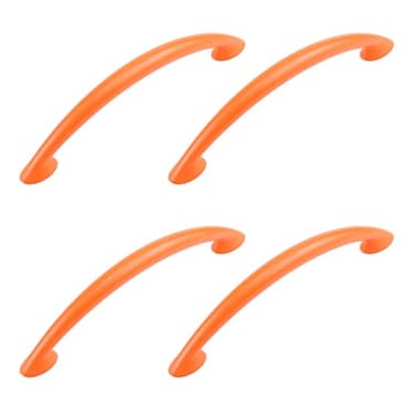 HEVSTIL 4Pack 378 Drawer Pulls Orange Cabinet Pulls Hardware Drawer Pull Kitchen Hardware Cabinet Handles for Cupboard Wardrobe Kitchen Bedroom DoorOrange