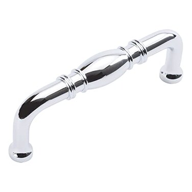 Hickory Hardware 1 Pack Solid Core Kitchen Cabinet Pulls Luxury Cabinet Handles Hardware for Doors Dresser Drawers 3 Inch Hole Center Chrome Williamsburg Collection