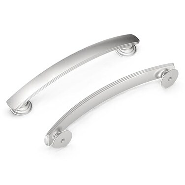 Hickory Hardware 1 Pack Solid Core Kitchen Cabinet Pulls Luxury Cabinet Handles Hardware for Doors Dresser Drawers 5116 Inch 128mm Hole Center Stainless Steel American Diner Collection