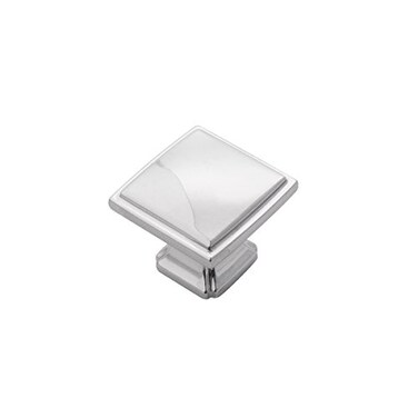 Hickory Hardware P3240CH Bridges Collection Cabinet Hardware Knobs Home Improvement Kitchen Cabinet Knob for Cupboard Drawer Pulls Dresser Knobs Chrome Finish 114 Inch Square 1 Pack