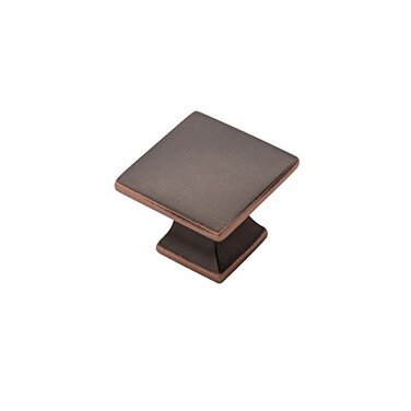 Hickory Hardware Studio Collection Knob 114 Inch Square OilRubbed Bronze Highlighted Finish