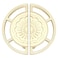 HIZEFSOO 2PCS Metal Half Moon Pull Handle Zinc Alloy Cabinet Pull for Living Room Golden Office Drawer Handle Retro Home Closet Pulls Curved Semicircle Indoor Double Holes Furniture Handles