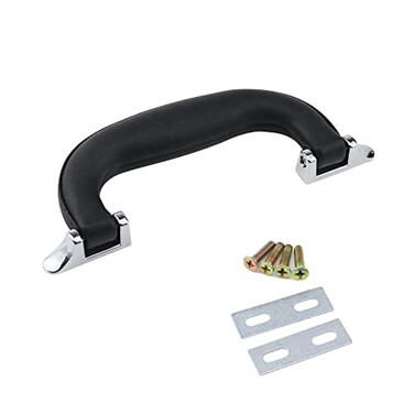 HNGSON Black Pull Handles Luggage Handle Pulls Silver Base for Box Suitcase Cabinet with Screws