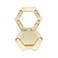 HNGSON Flush Mount Pull Ring Handle Golden Furniture Door Pull Handle Knobs Zinc Alloy 157 Hole Centers 2PCS with Screws for Cabinet Drawer Wardrobe