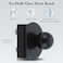HOJLKLD Glass Door Pull Handle 2PCS No Drilling Door Clamp Clips for 58mm Glass Showcase Furniture Glasses Cabinets Drawer Pull Knobs with Double Screws 2 Black