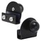 HOJLKLD Glass Door Pull Handle 2PCS No Drilling Door Clamp Clips for 58mm Glass Showcase Furniture Glasses Cabinets Drawer Pull Knobs with Double Screws 2 Black