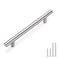 homdiy 30 Pack Cabinet Handles Brushed Nickel Round Bar Cabinet Pulls 5in Hole Center HD201SN Stainless Steel Drawer Pulls Kitchen Cabinet Handles Cupboard Handles 20 Pack