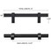 Home Expert 25 Pack Cabinet Handles 312 Inch Black Cabinet Pulls Matte Black Kitchen Cabinet Handles Drawer Pulls with Square Base Kitchen Cabinet Hardware 6 Inch Overall Length