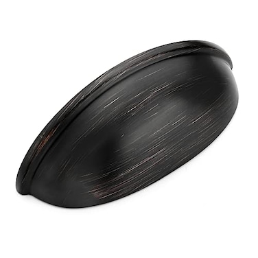 Home Expert 3 Inch Drawer Pulls Cup Pulls Kitchen Cabinet Handles Hardware for Cupboard 6 Pack Oil Rubbed Bronze