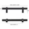 Home Expert 5 Pack Cabinet Handles 4 Inch Black Cabinet Pulls Matte Black Kitchen Cabinet Handles Drawer Pulls with Square Base Kitchen Cabinet Hardware 638 Inch Overall Length