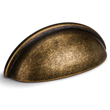 HOMOTEK 5 Pack 3 Inch Hole Centers Brass Bronze Drawer Bin Cup Pulls Dresser Pulls for CabinetsFurniture HandlesKitchen Cabinet Hardware